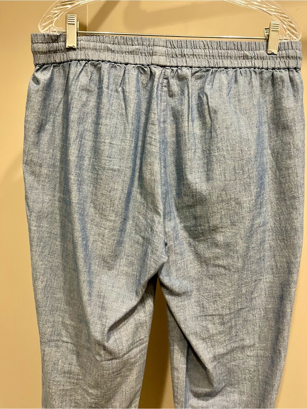 J Crew Chambray Drawstring Tapered Pants Resort Wear Coastal Casual 12 - Picture 5 of 11